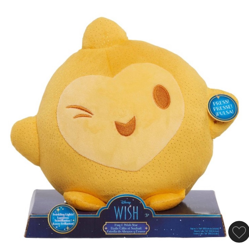 Disney Wish Golden Plush with Heart Design